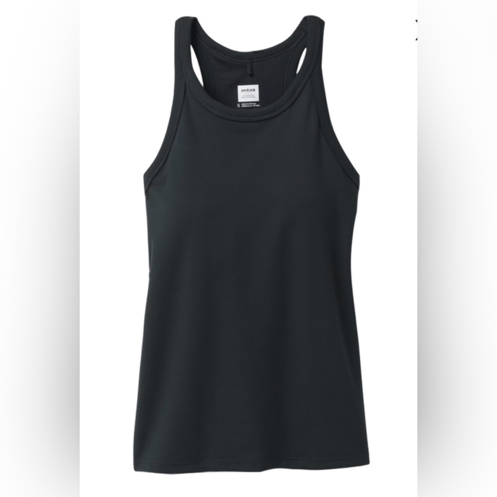PrAna Women’s 3X Becksa Workout Tank Top Solid Black Racerback Plus Yoga New Gym
